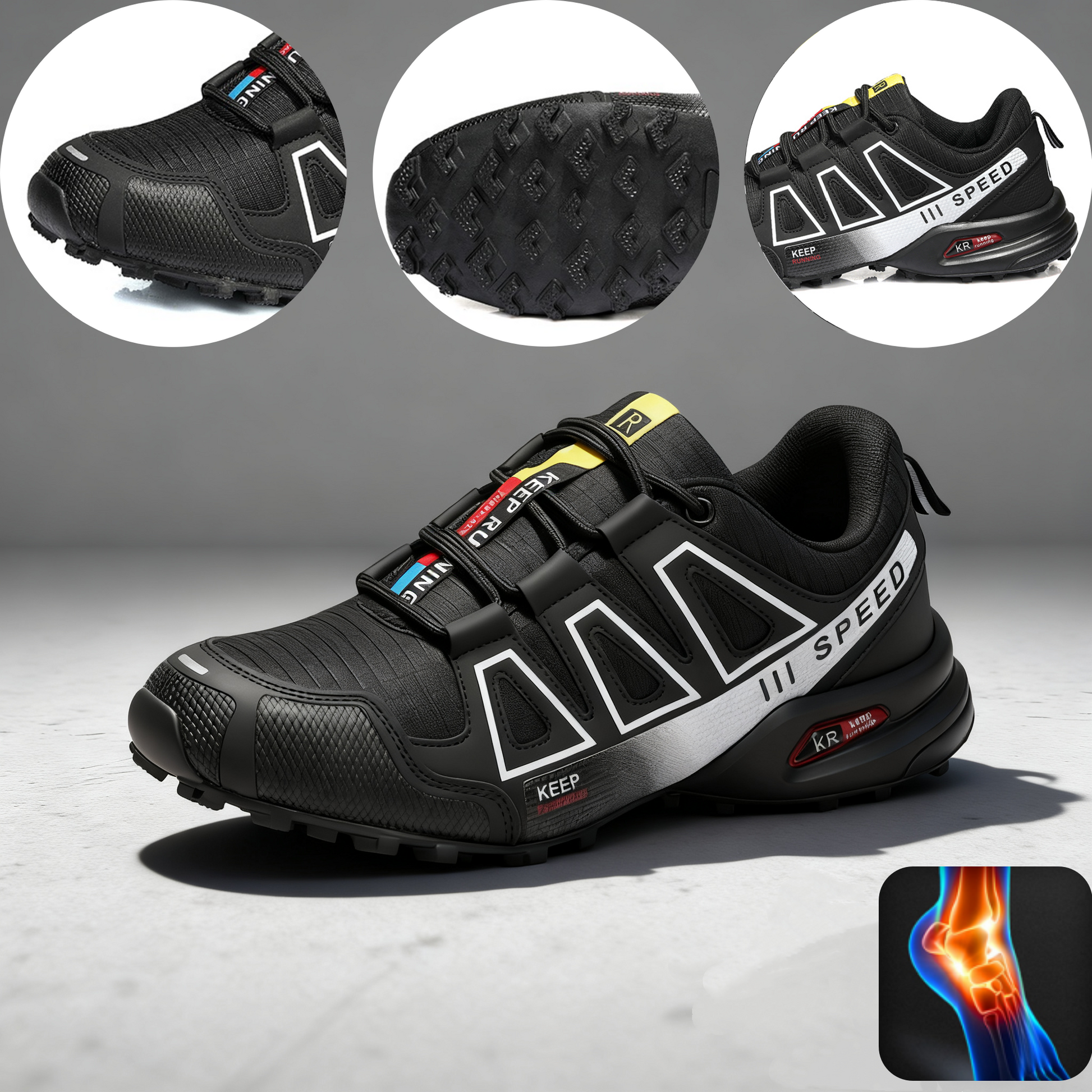 Ergonomikusan tervezett ortopéd cipő hát-, ízületi és lábfájdalmakra - unisex