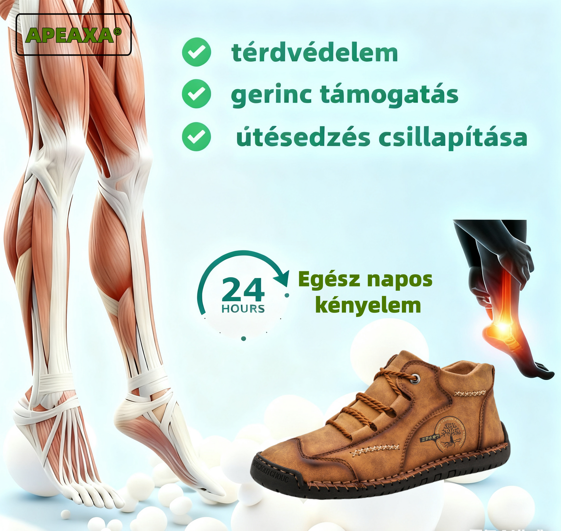 【🎁60% kedvezmény ma - ne hagyd ki】 Ergonomikus kialakítású ortopéd cipő - kiváló minőségű bőr + kézzel varrott 👞