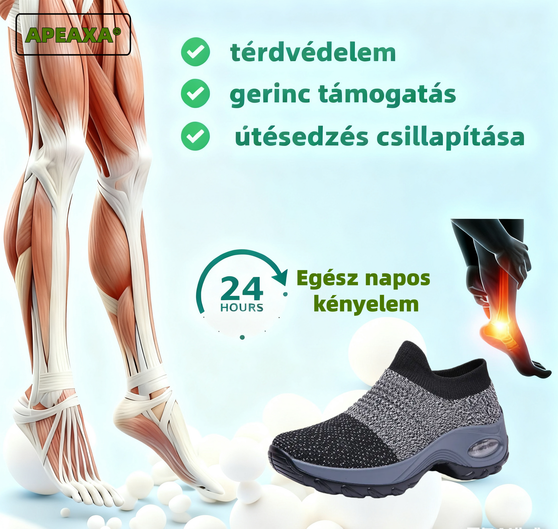 【🔥40% kedvezmény ma - Ne maradj le】🔥Szuperkényelmes ortopéd cipő légpárnával✅ Lábboltozat-támasz a lábfájdalom enyhítésére