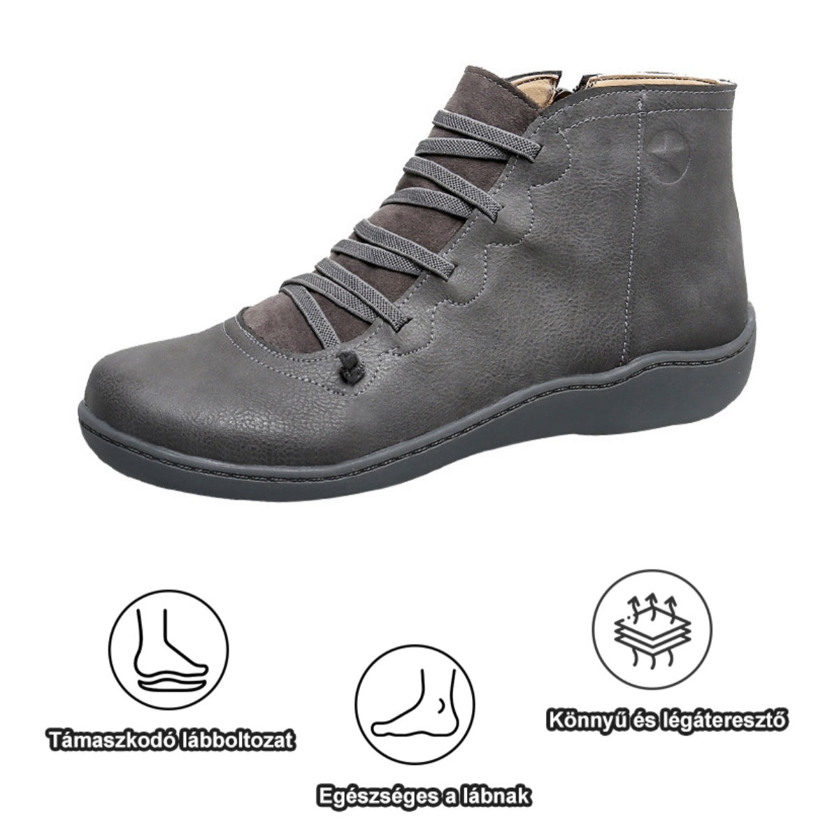 [🎁50% kedvezmény még ma – ne hagyd ki] Ergonomikus kialakítású női bőrcsizma – hatékonyan enyhíti a járási fájdalmat👞Állítsa be a megfelelő testtartást