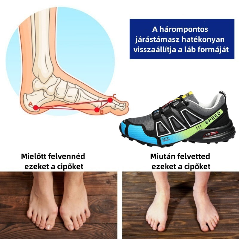 Ergonomikusan tervezett ortopéd cipő hát-, ízületi és lábfájdalmakra - unisex