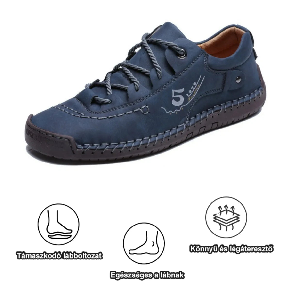 【🎁60% kedvezmény ma - ne hagyd ki】 Ergonomikus kialakítású ortopéd cipő - kiváló minőségű bőr + kézzel varrott 👞