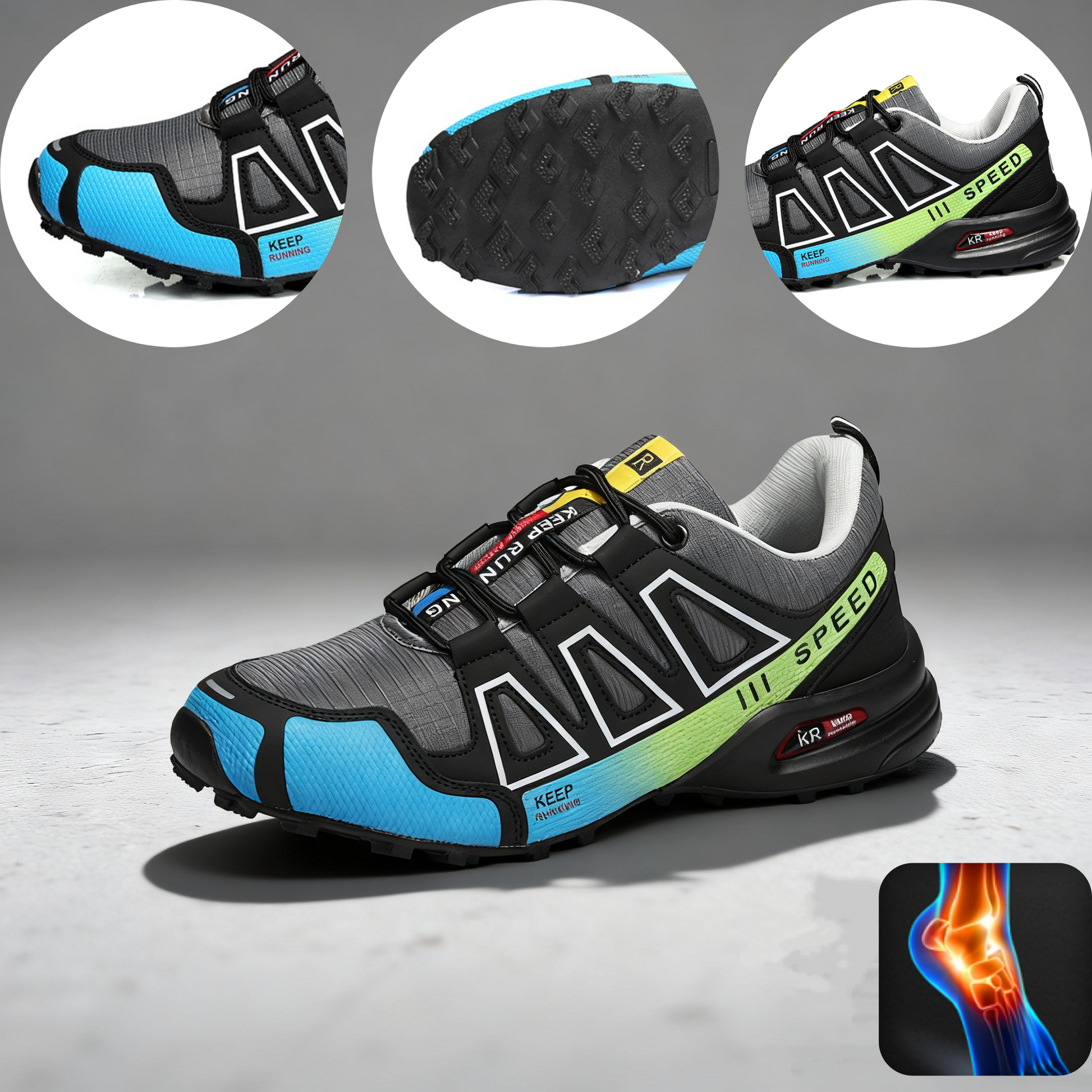 Ergonomikusan tervezett ortopéd cipő hát-, ízületi és lábfájdalmakra - unisex