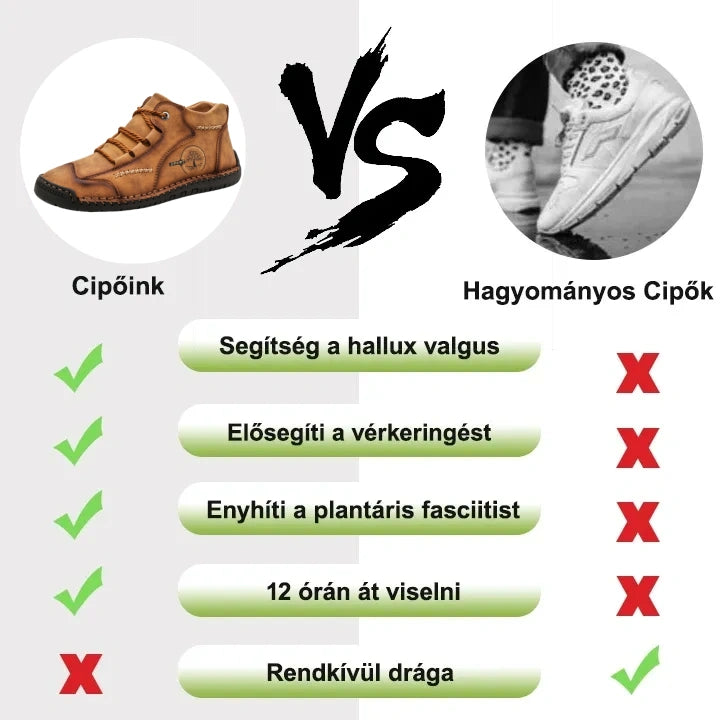 【🎁60% kedvezmény ma - ne hagyd ki】 Ergonomikus kialakítású ortopéd cipő - kiváló minőségű bőr + kézzel varrott 👞