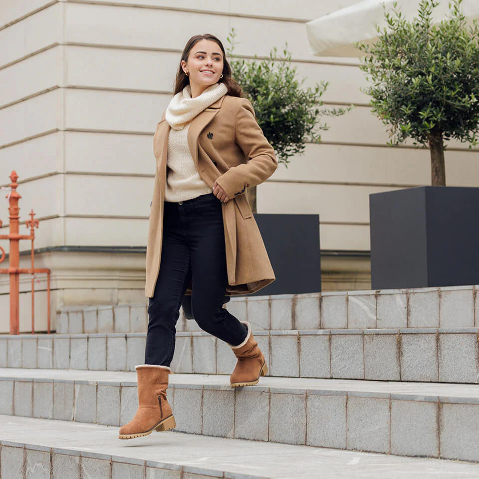 🎁[MA 40% KEDVEZMÉNY – NE HAGYJA KI] Ergonomikus kialakítású, meleg téli csizma - prémium bőr + téli polár bélés 👞